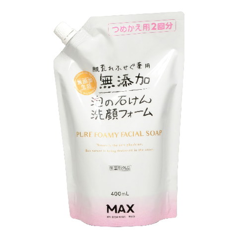 041440 MAX PURE FACIAL FOAM Пена для умывания лица (натуральная, для чувствительной кожи), дой-пак, 400мл