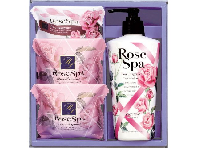 123300 CLOVER ROSE SPA SET: Набор Роза SPA: Мыло туалетное косметическое Роза, 80г*2 шт., 30г*1 шт, Жидкое мыло для тела Роза, 250 мл