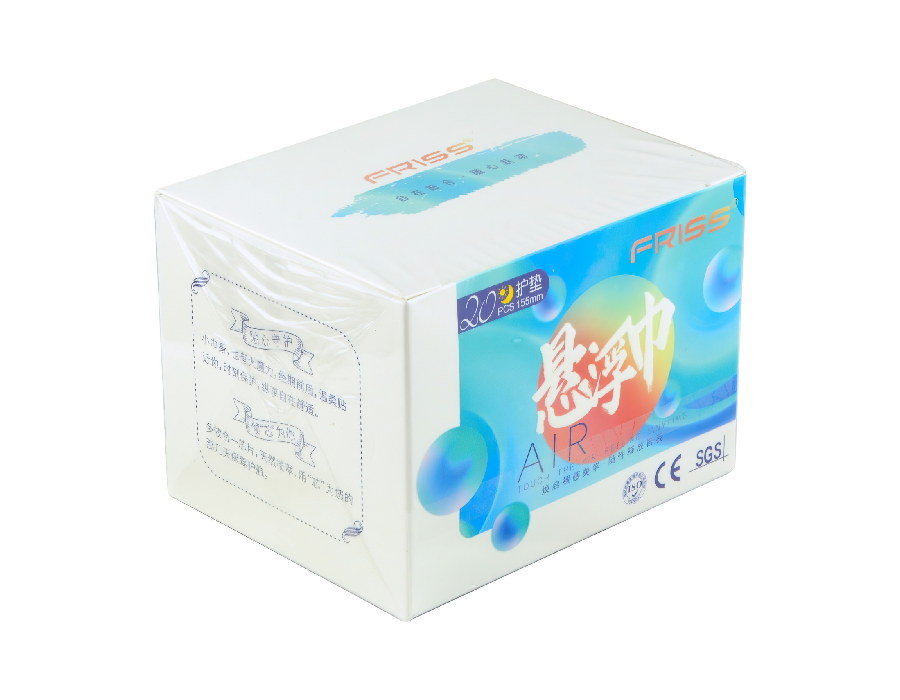 363534 FRISS Panty Liner Air Feeling Премиальные ежедневные гигиенические прокладки для женщин (Чип 5 в 1 с турмалином, наносеребром и полифенолами чая), 20шт/уп, 155мм,1 капля