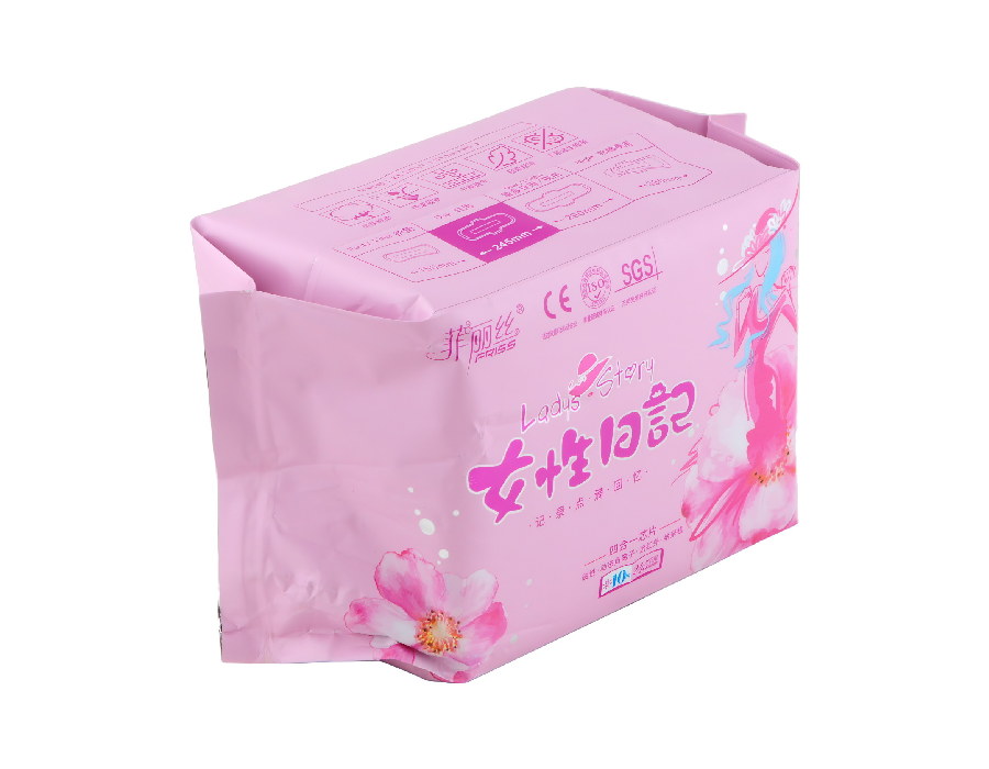 FRISS Sanitary Pad “Lady`s story” / Премиальные гигиенические прокладки для женщин, дневные (Чип 4 в 1 с турмалином и наносеребром) 10 шт/уп