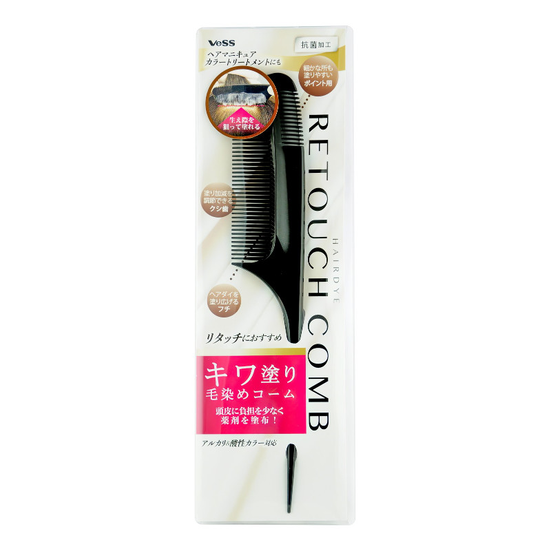 812675 HAIR DYEING RETOUCH COMB Расческа - гребень для окрашивания и укладки волос с частыми зубцами